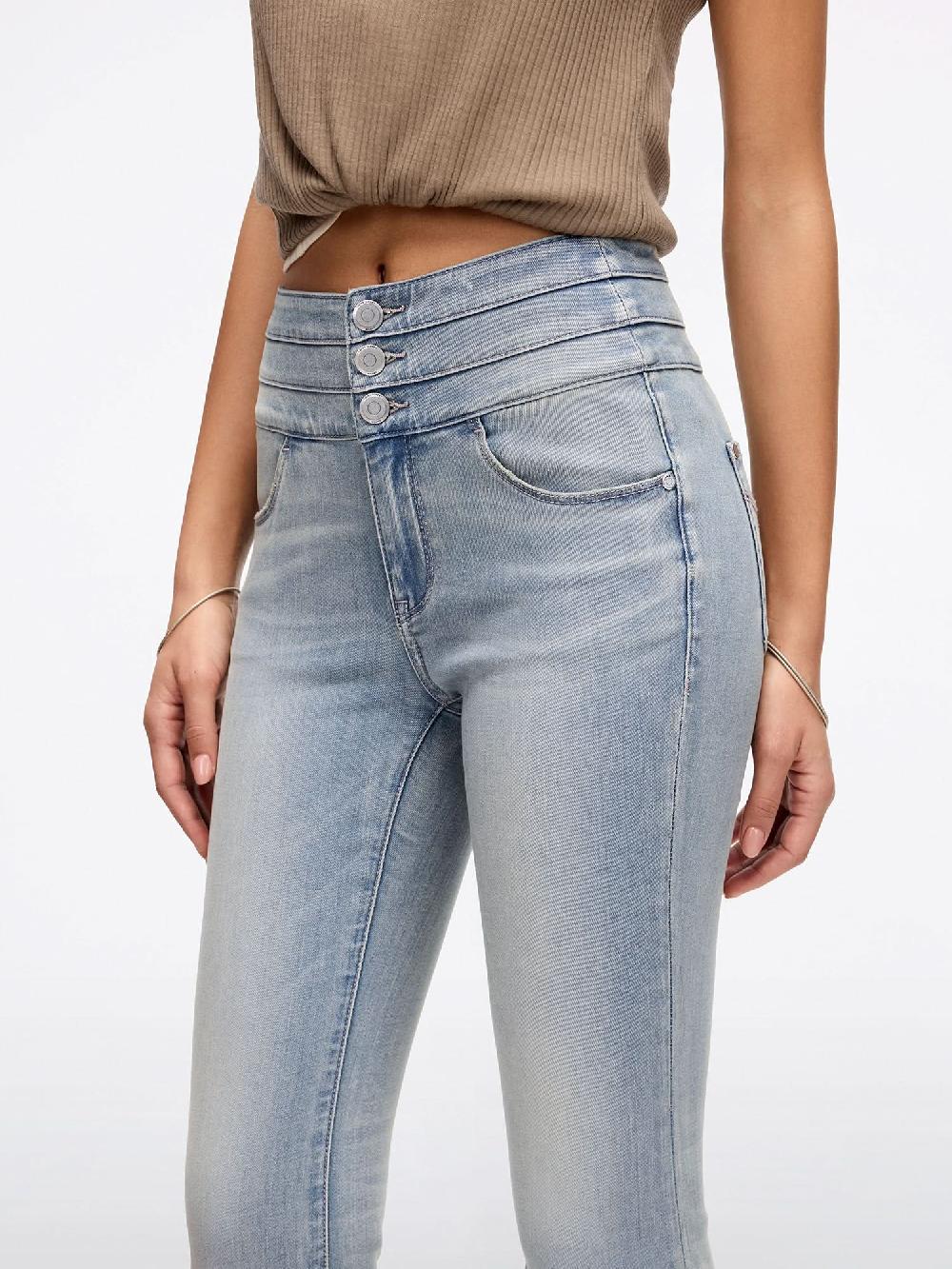 Miss Sixty HIGH WAISTED FLARE JEANS-BLUE ATTACK LIGHT BLUE