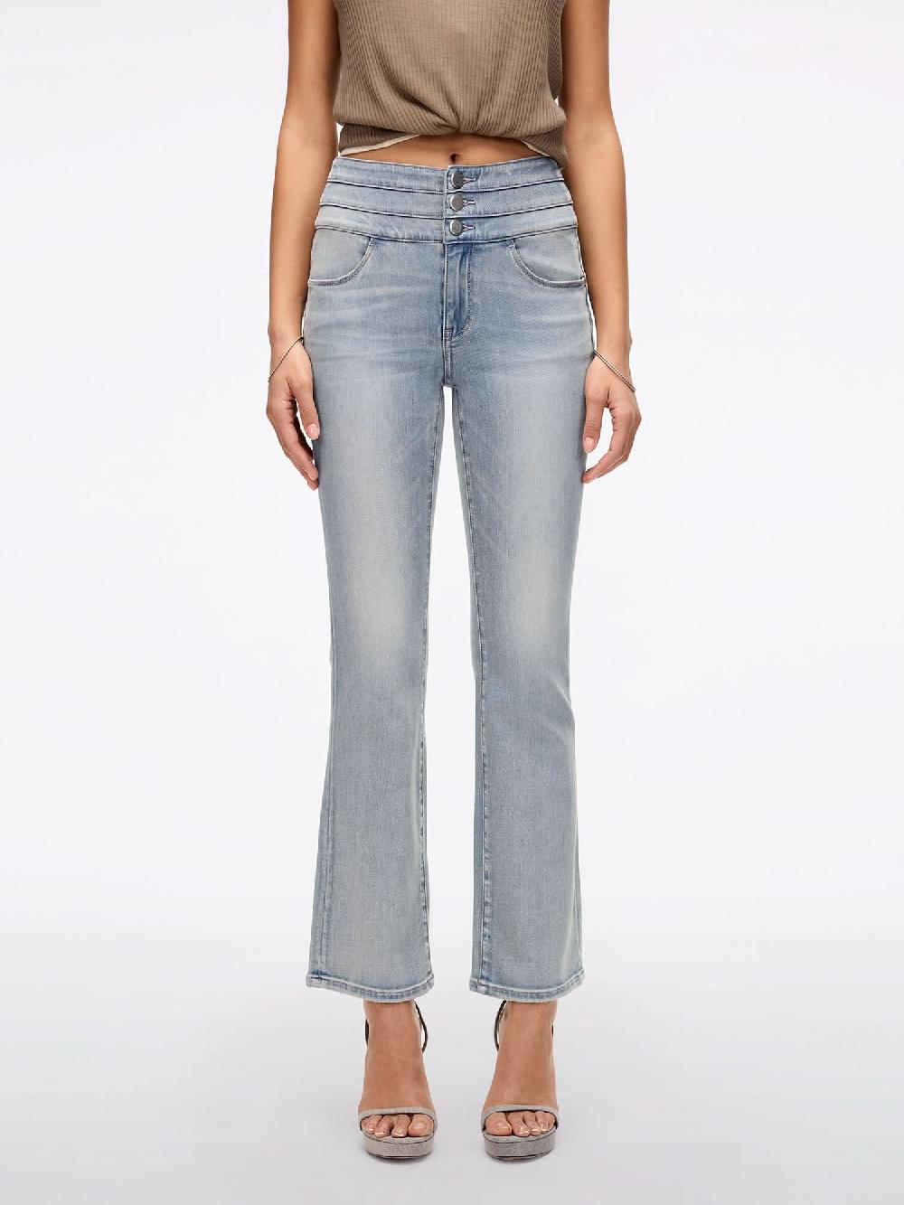 miss sixty HIGH WAISTED FLARE JEANS-BLUE ATTACK LIGHT BLUE