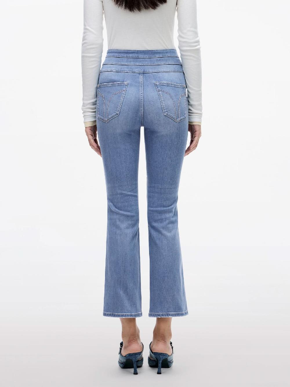 Miss Sixty HIGH WAISTED FLARED JEANS-BLUE ATTACK LIGHT BLUE