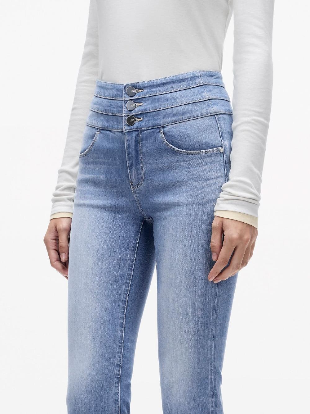 Miss Sixty HIGH WAISTED FLARED JEANS-BLUE ATTACK LIGHT BLUE
