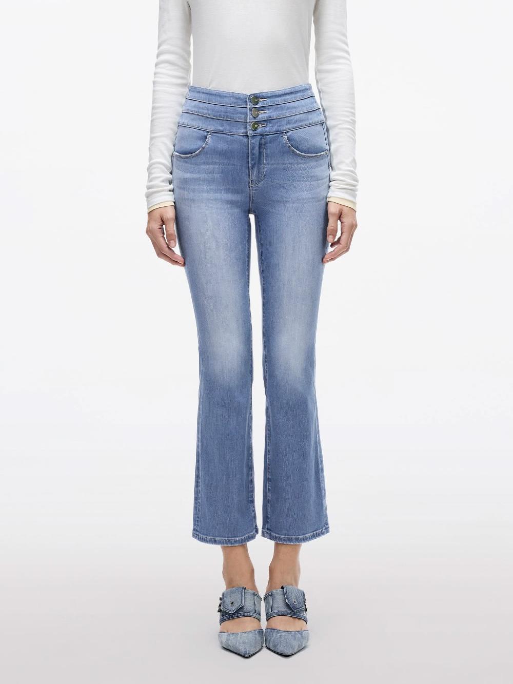 miss sixty HIGH WAISTED FLARED JEANS-BLUE ATTACK LIGHT BLUE