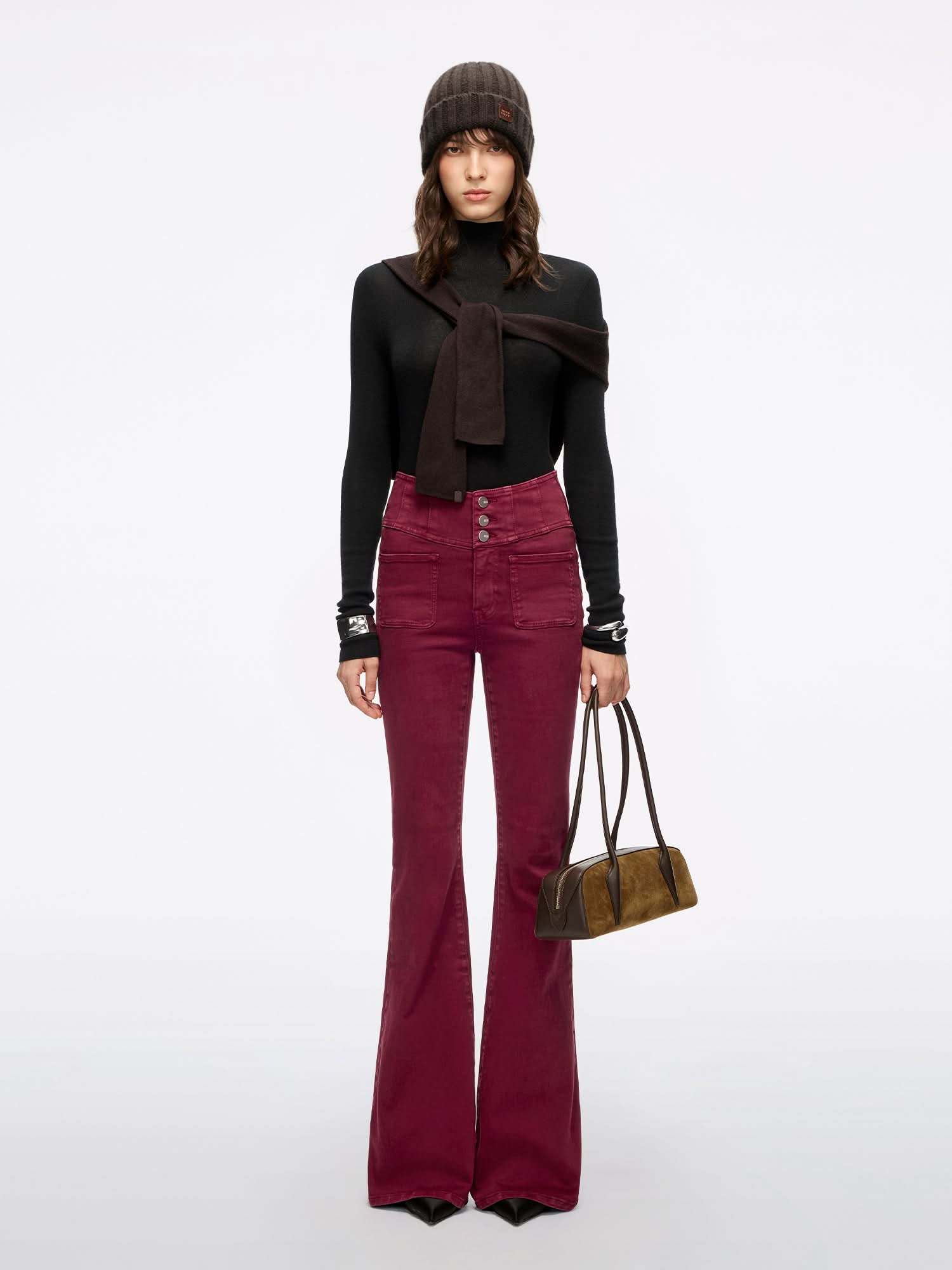 Miss Sixty HIGH WAISTED FLARED JEANS-GLENDA PLUS 5 AGATE RED