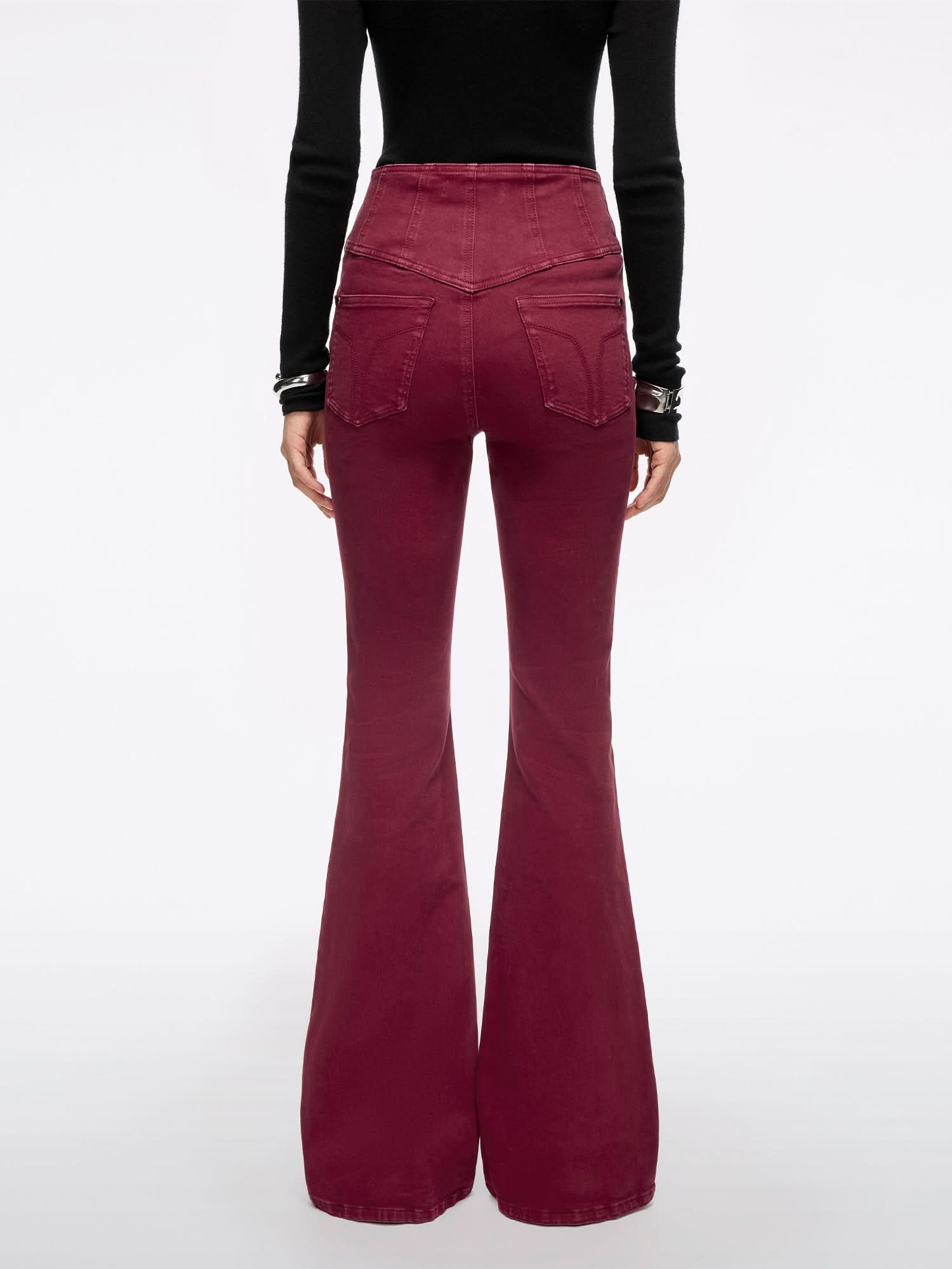 Miss Sixty HIGH WAISTED FLARED JEANS-GLENDA PLUS 5 AGATE RED