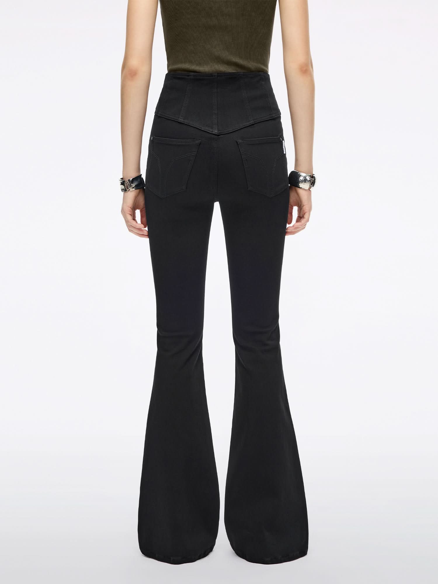 Miss Sixty HIGH WAISTED FLARED JEANS-GLENDA PLUS 5 BLACK