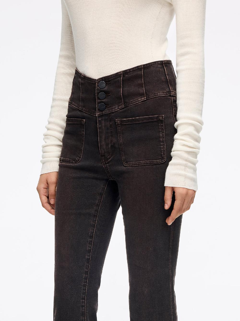 Miss Sixty HIGH WAISTED FLARED JEANS-GLENDA PLUS 5 CHOCOLATE