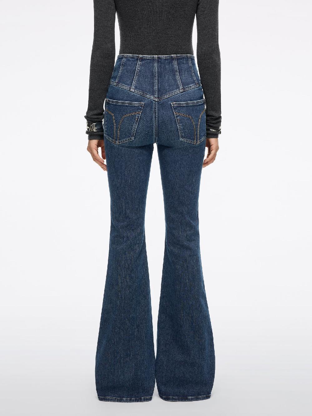 Miss Sixty HIGH WAISTED FLARED JEANS-GLENDA PLUS 5 DEEP BLUE