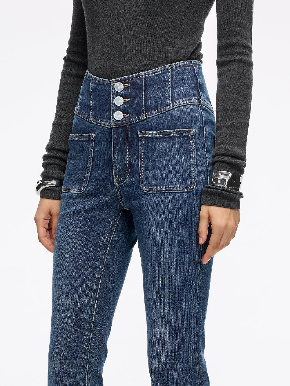 Miss Sixty HIGH WAISTED FLARED JEANS-GLENDA PLUS 5 DEEP BLUE