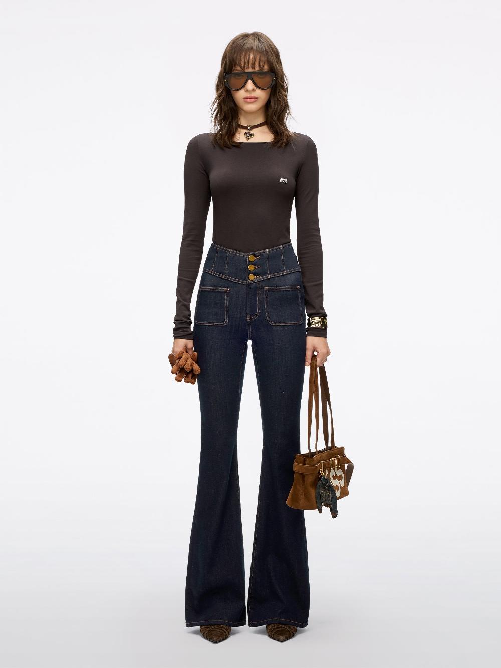Miss Sixty HIGH WAISTED FLARED JEANS-GLENDA PLUS 5 DEEP BLUE