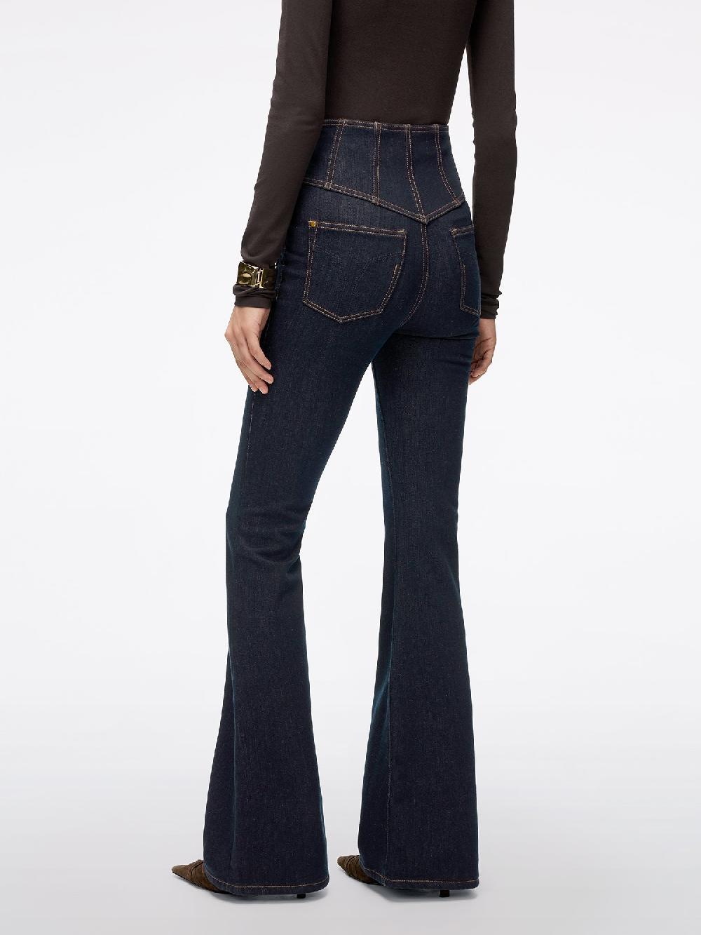 Miss Sixty HIGH WAISTED FLARED JEANS-GLENDA PLUS 5 DEEP BLUE