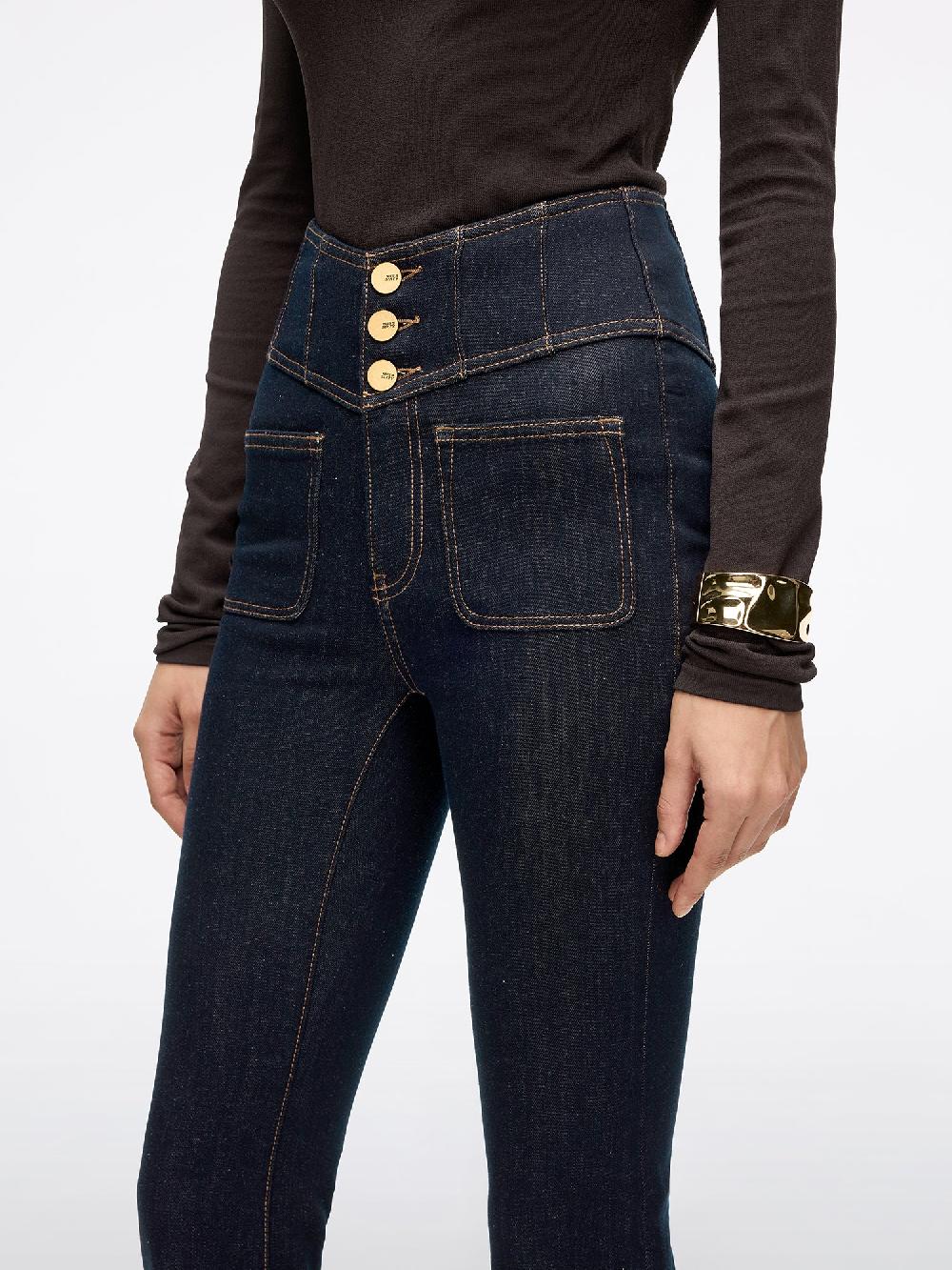 Miss Sixty HIGH WAISTED FLARED JEANS-GLENDA PLUS 5 DEEP BLUE
