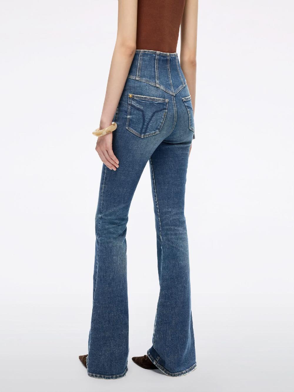 Miss Sixty HIGH WAISTED FLARED JEANS-GLENDA PLUS 5 DEEP BLUE