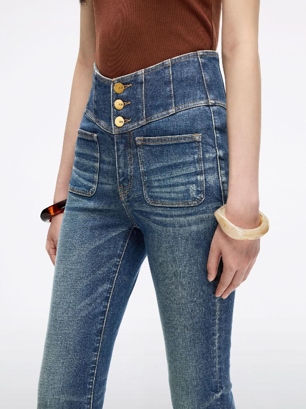 Miss Sixty HIGH WAISTED FLARED JEANS-GLENDA PLUS 5 DEEP BLUE