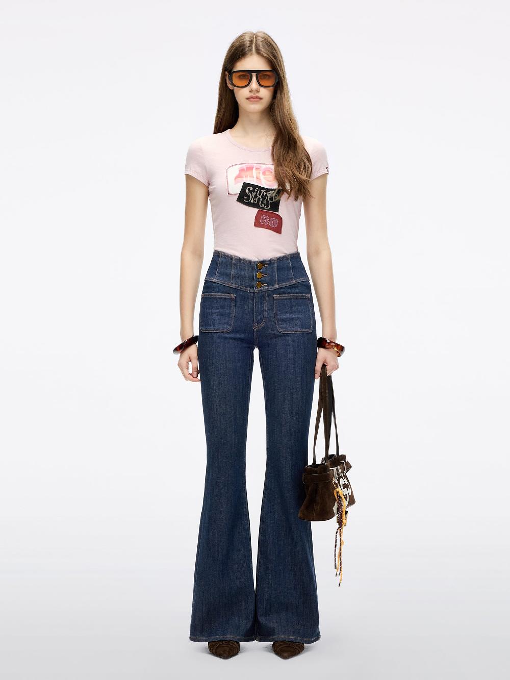 Miss Sixty HIGH WAISTED FLARED JEANS-GLENDA PLUS 5 DEEP BLUE