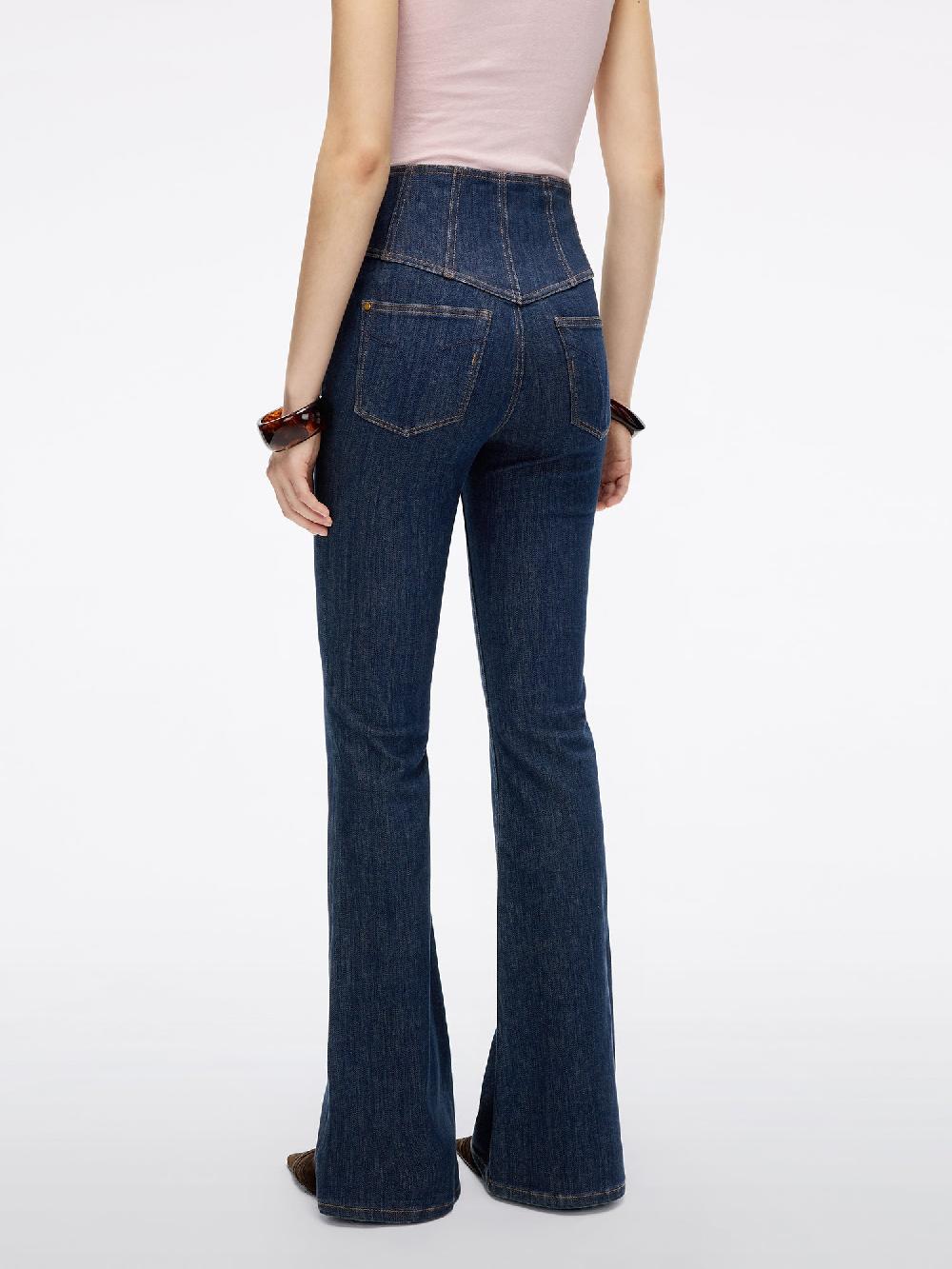 Miss Sixty HIGH WAISTED FLARED JEANS-GLENDA PLUS 5 DEEP BLUE