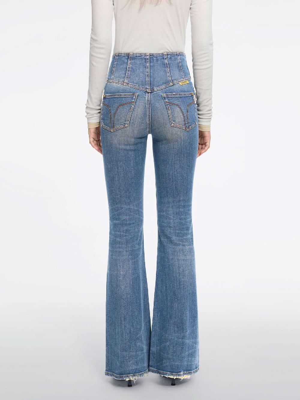 Miss Sixty HIGH WAISTED FLARED JEANS-GLENDA PLUS 5 DEEP BLUE