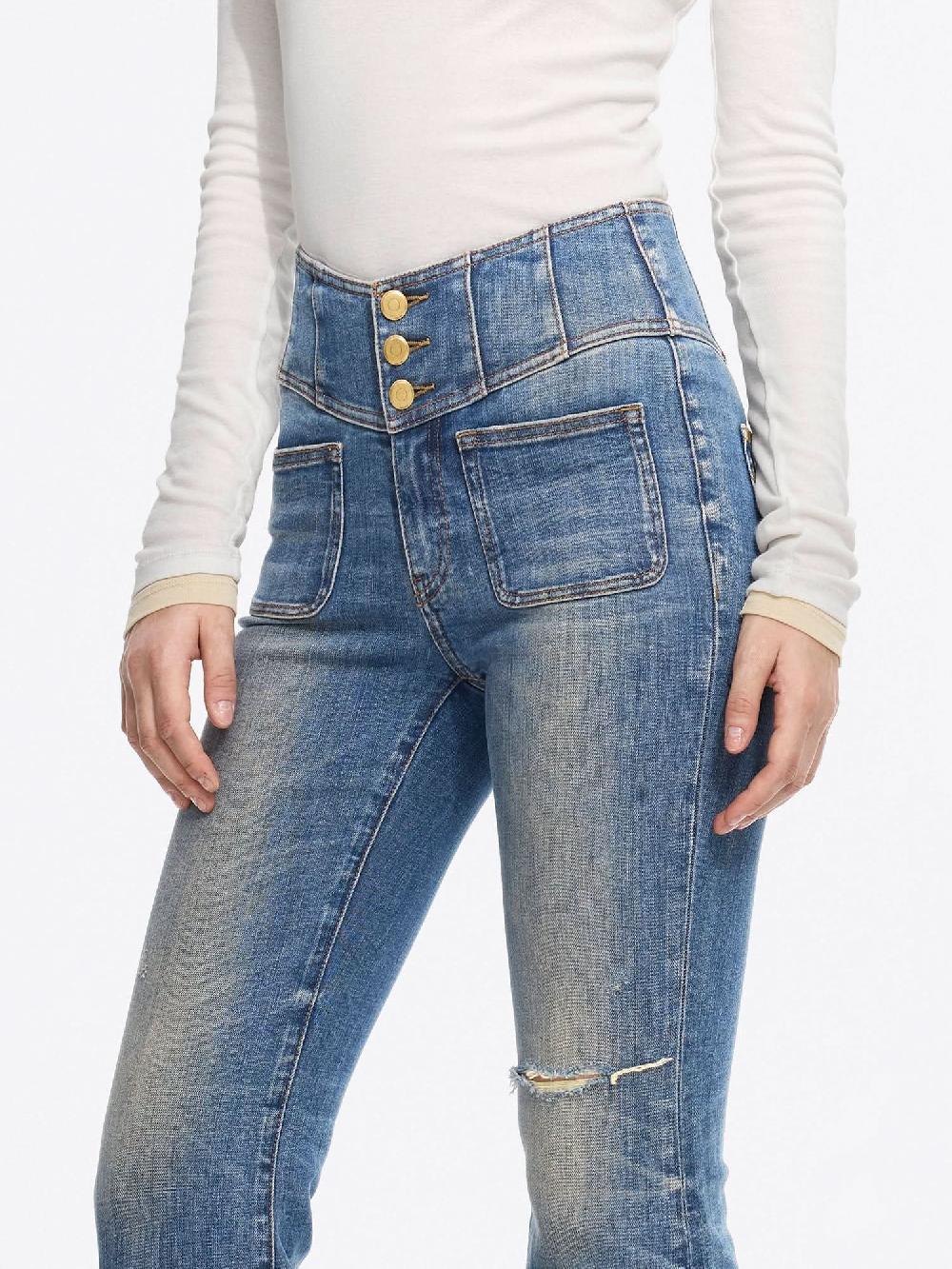 Miss Sixty HIGH WAISTED FLARED JEANS-GLENDA PLUS 5 DEEP BLUE