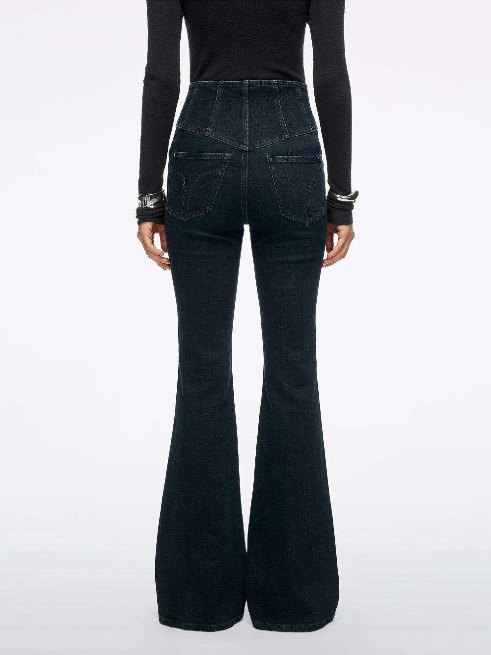 Miss Sixty HIGH WAISTED FLARED JEANS-GLENDA PLUS 5 JASPER GREEN