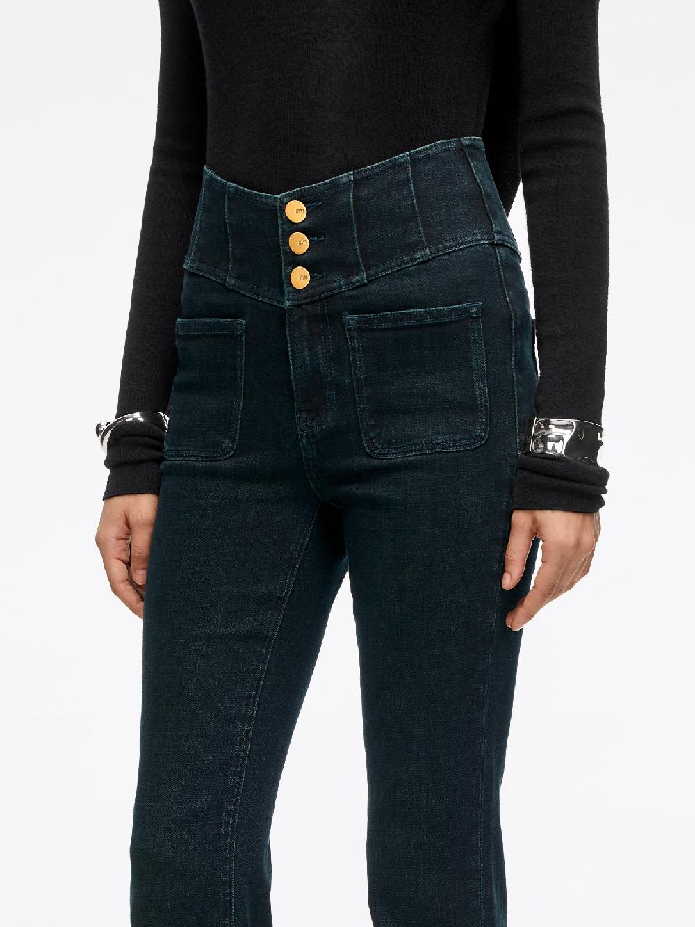 Miss Sixty HIGH WAISTED FLARED JEANS-GLENDA PLUS 5 JASPER GREEN