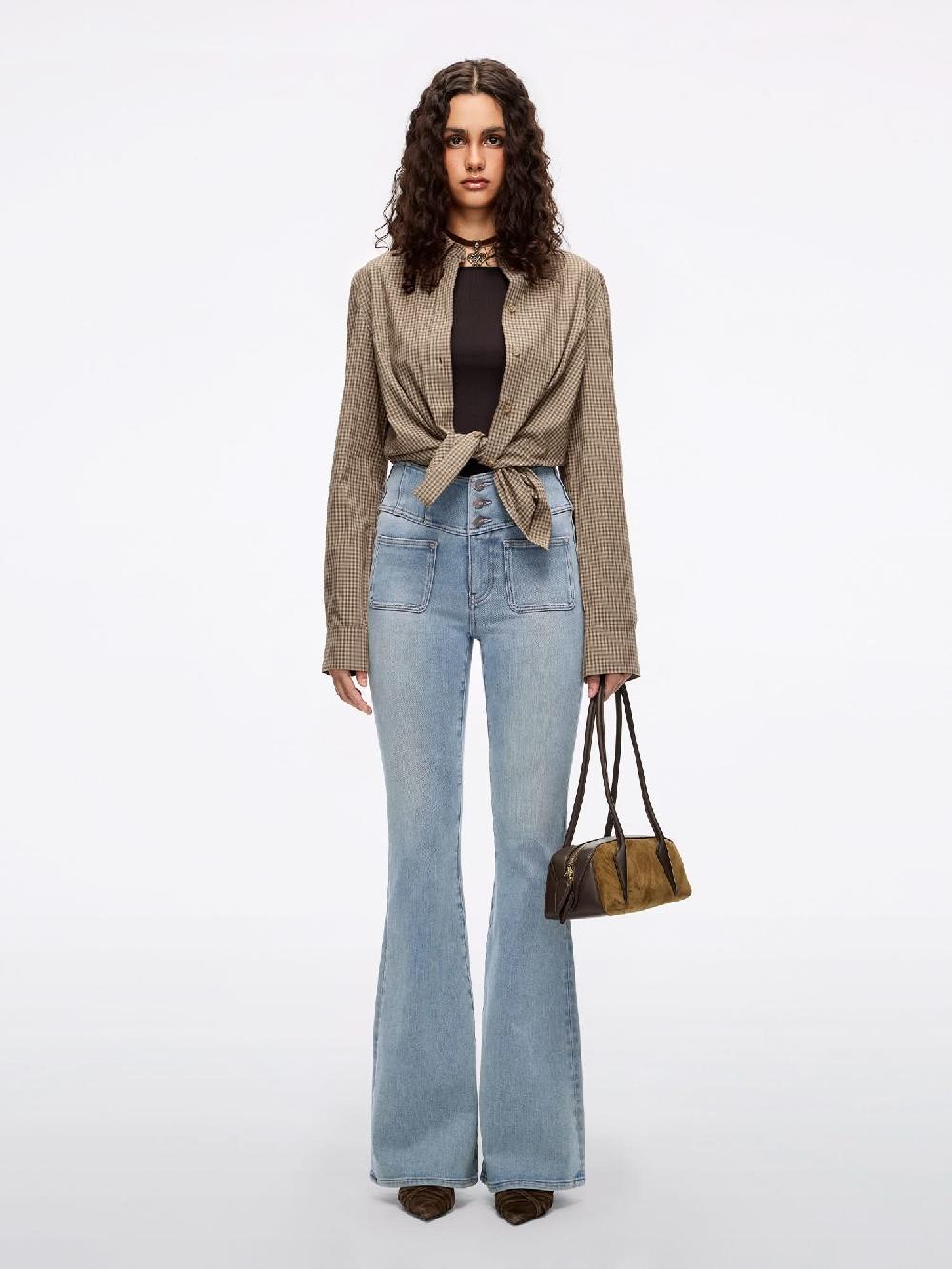 Miss Sixty HIGH WAISTED FLARED JEANS-GLENDA PLUS 5 LIGHT BLUE