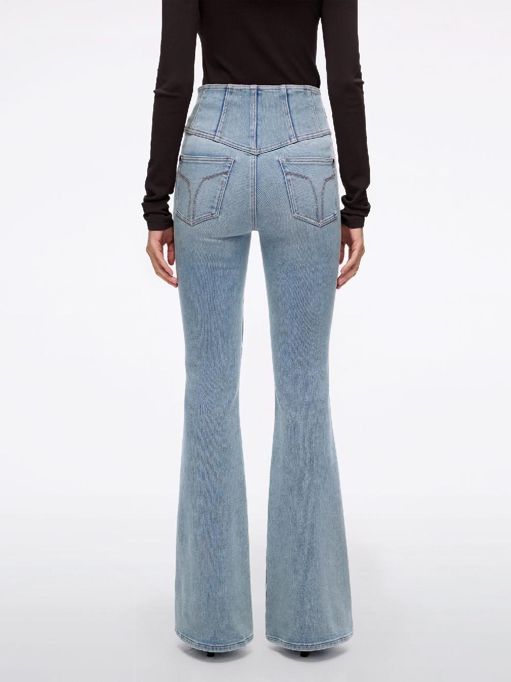 Miss Sixty HIGH WAISTED FLARED JEANS-GLENDA PLUS 5 LIGHT BLUE