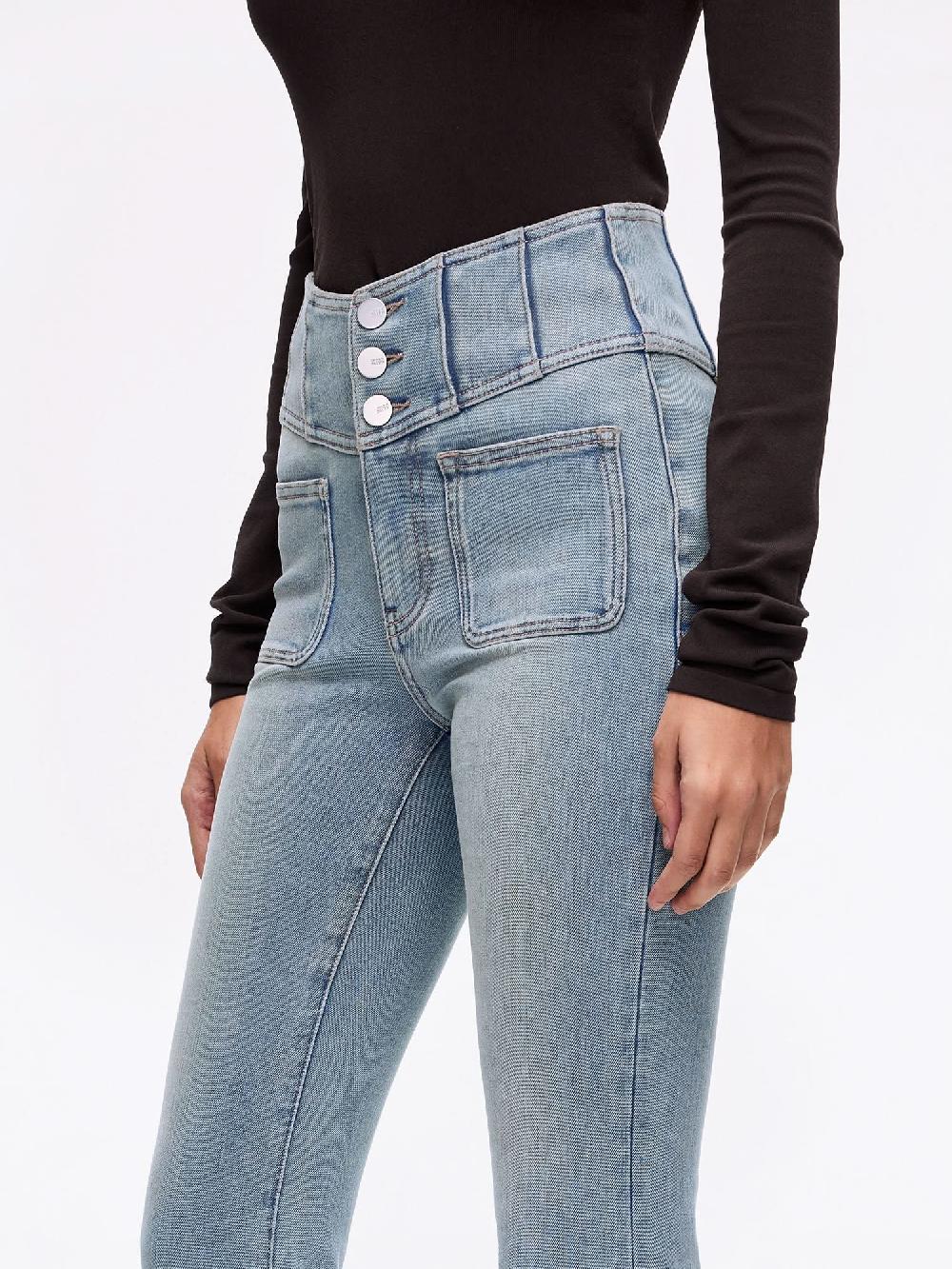 Miss Sixty HIGH WAISTED FLARED JEANS-GLENDA PLUS 5 LIGHT BLUE