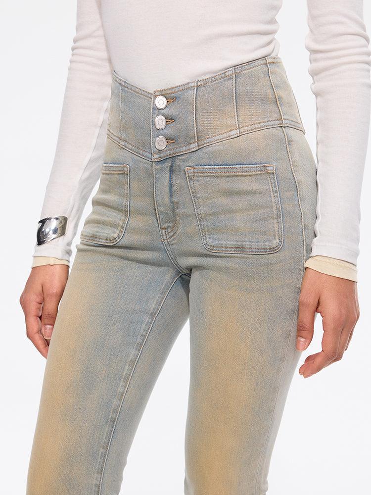 Miss Sixty HIGH WAISTED FLARED JEANS-GLENDA PLUS 5 LIGHT BLUE