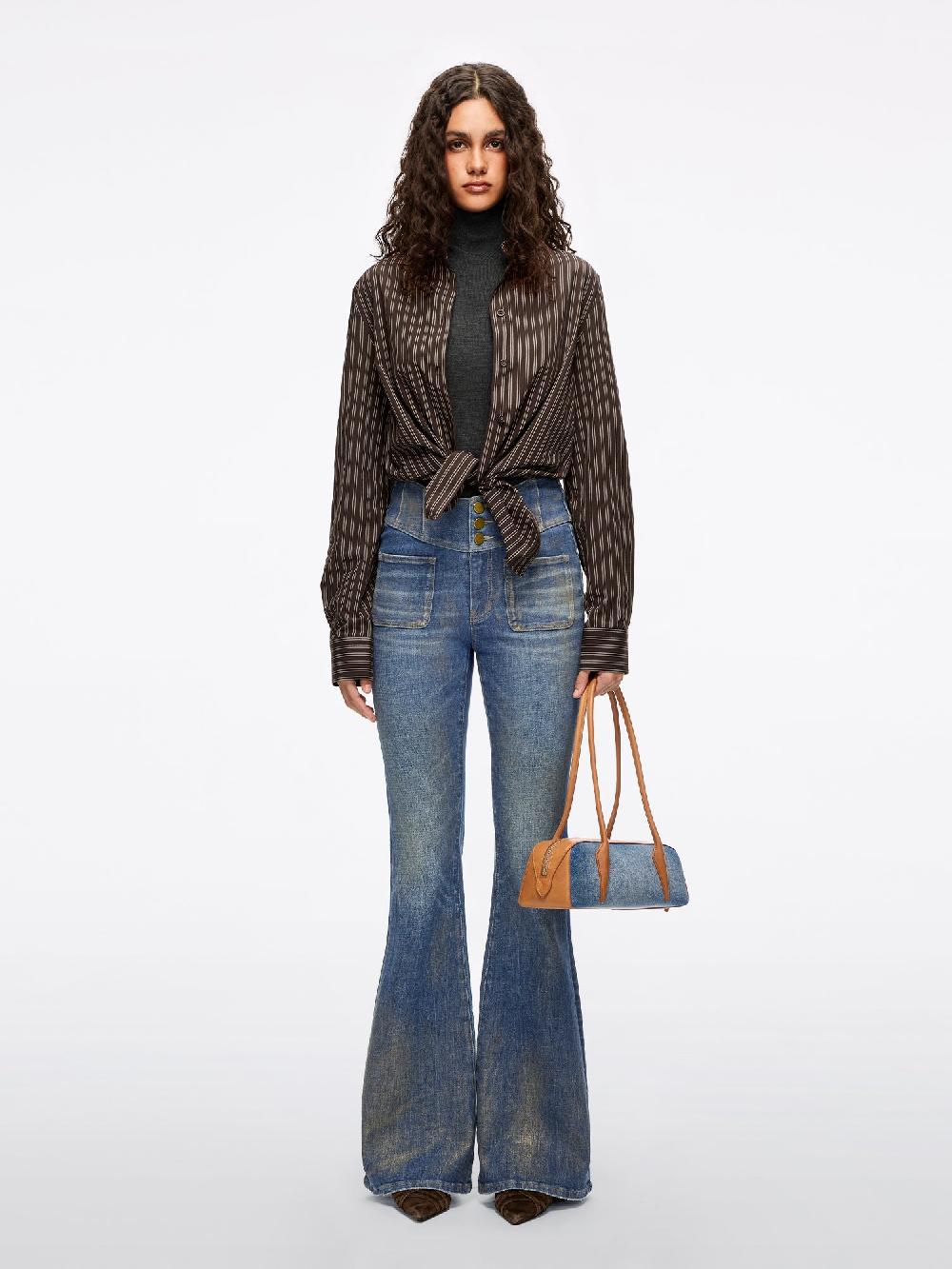 Miss Sixty HIGH WAISTED FLARED JEANS-GLENDA PLUS 5 MIDDLE BLUE