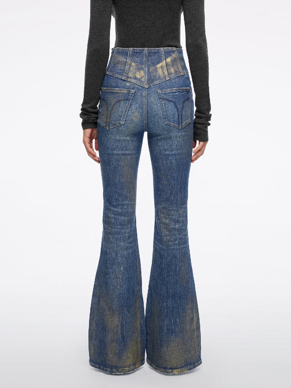 Miss Sixty HIGH WAISTED FLARED JEANS-GLENDA PLUS 5 MIDDLE BLUE