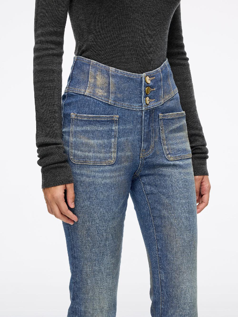 Miss Sixty HIGH WAISTED FLARED JEANS-GLENDA PLUS 5 MIDDLE BLUE