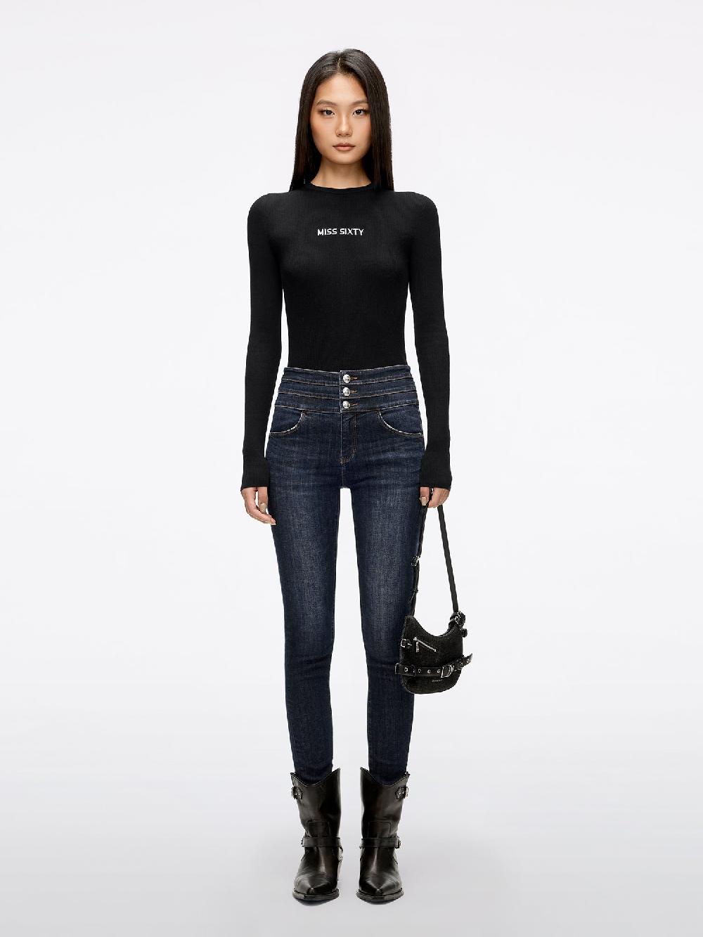 Miss Sixty HIGH WAISTED SKINNY JEANS-BLUE ATTACK DEEP BLUE