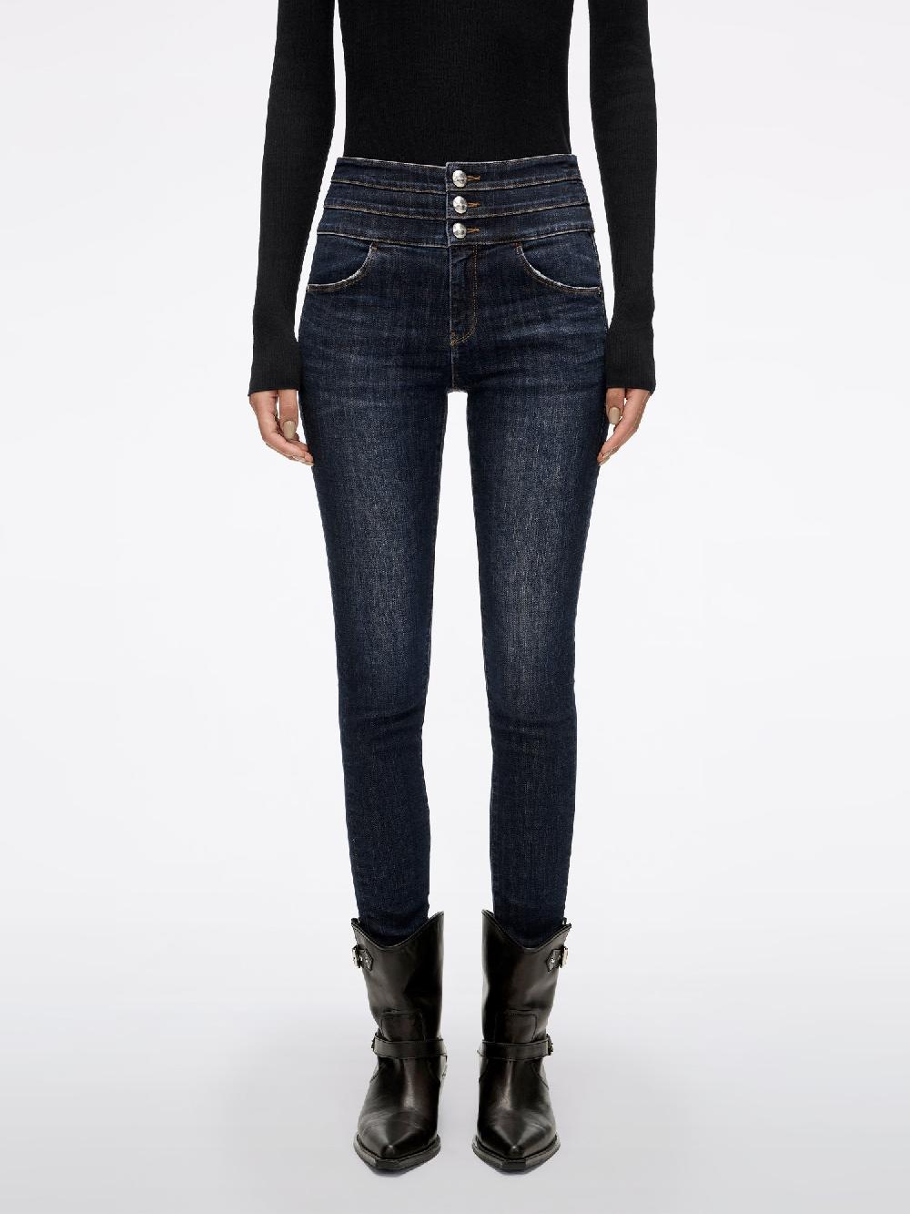 miss sixty HIGH WAISTED SKINNY JEANS-BLUE ATTACK DEEP BLUE