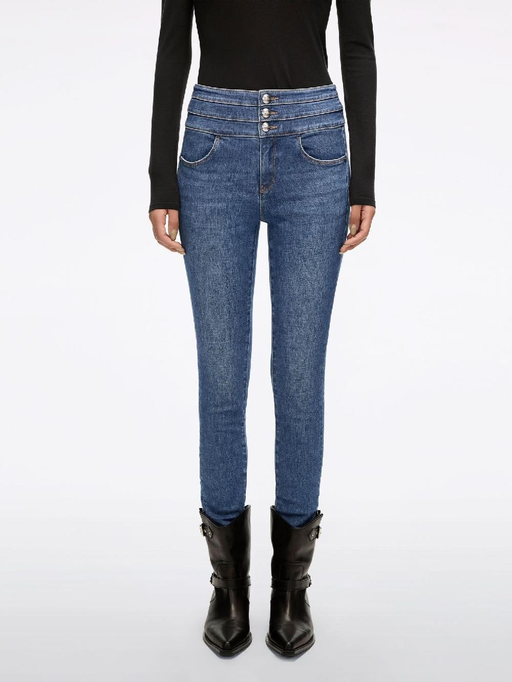 miss sixty HIGH WAISTED SKINNY JEANS-BLUE ATTACK MIDDLE BLUE