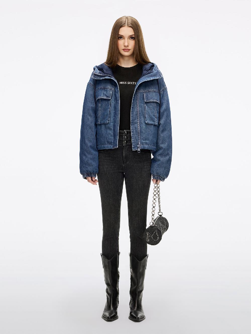 Miss Sixty HIGH WAISTED SLIM-FIT JEANS-BLUE ATTACK BLACK FOG