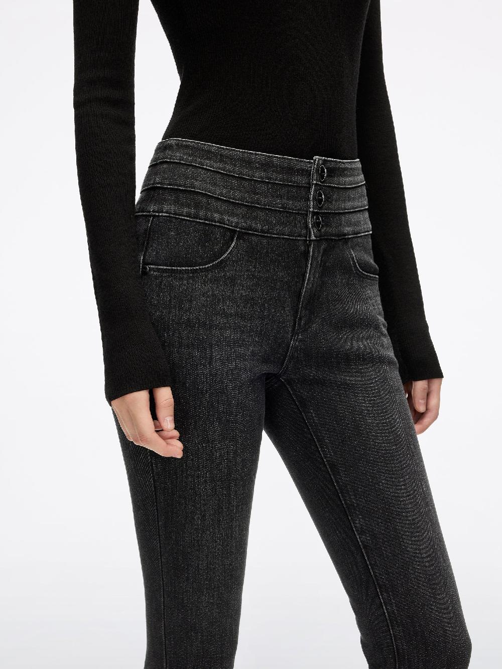 Miss Sixty HIGH WAISTED SLIM-FIT JEANS-BLUE ATTACK BLACK FOG