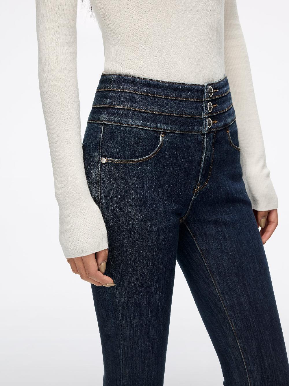 Miss Sixty HIGH WAISTED SLIM-FIT JEANS-BLUE ATTACK DEEP BLUE