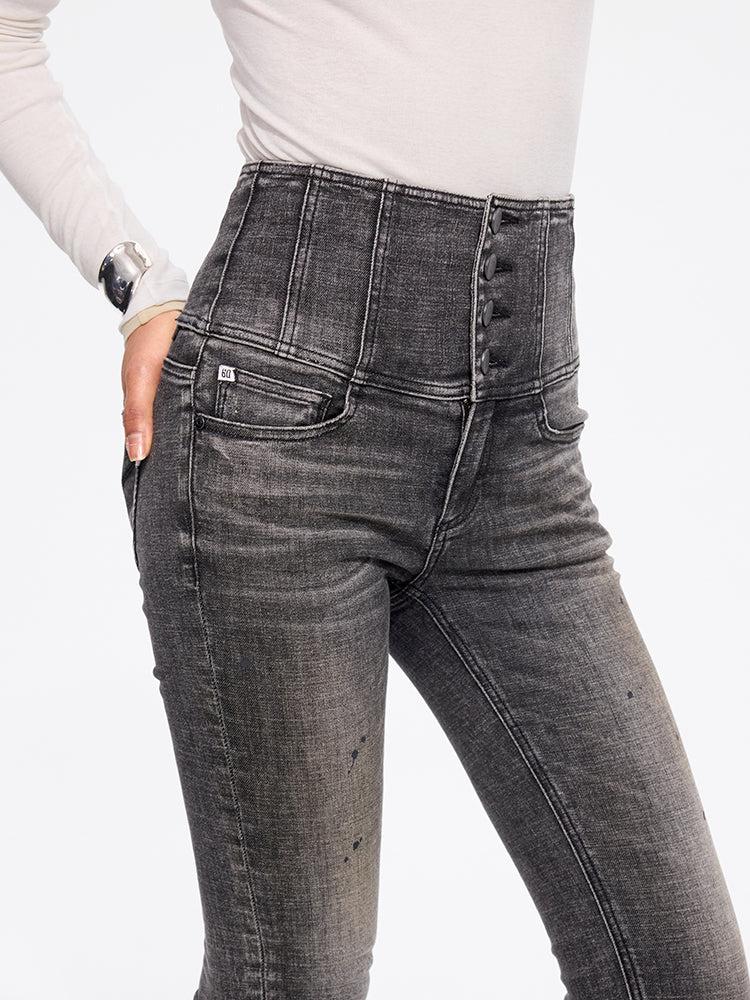 Miss Sixty HIGH WAISTED SLIM-FIT JEANS-GLENDA BLACK FOG