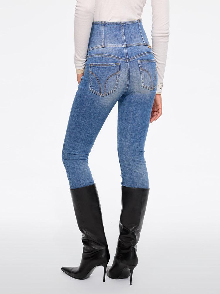 Miss Sixty HIGH WAISTED SLIM-FIT JEANS-GLENDA MIDDLE BLUE