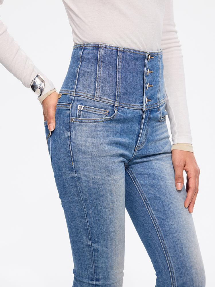 Miss Sixty HIGH WAISTED SLIM-FIT JEANS-GLENDA MIDDLE BLUE