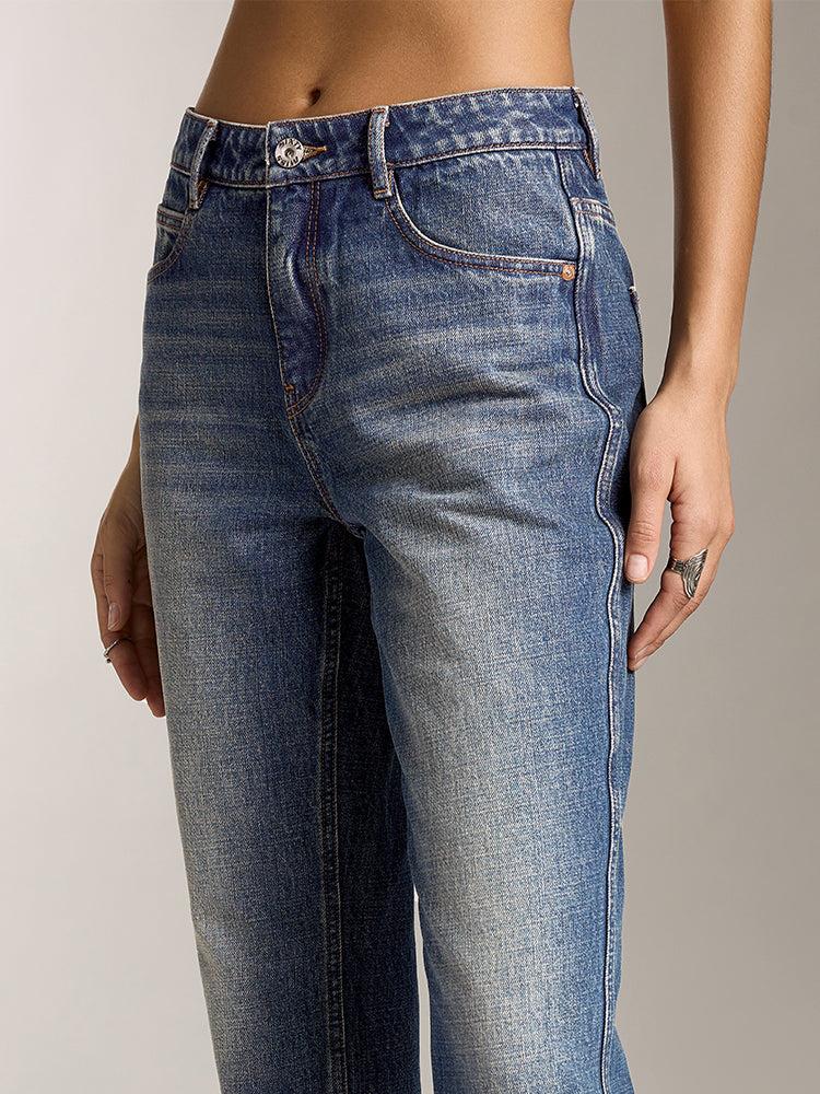 Miss Sixty HIGH WAISTED STRAIGHT FIT JEANS DARK BLUE