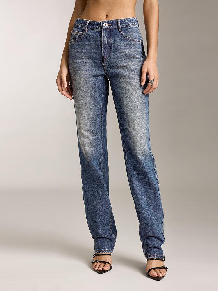 miss sixty HIGH WAISTED STRAIGHT FIT JEANS DARK BLUE