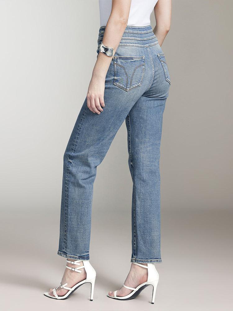Miss Sixty HIGH WAISTED STRAIGHT-FIT JEANS LIGHT BLUE