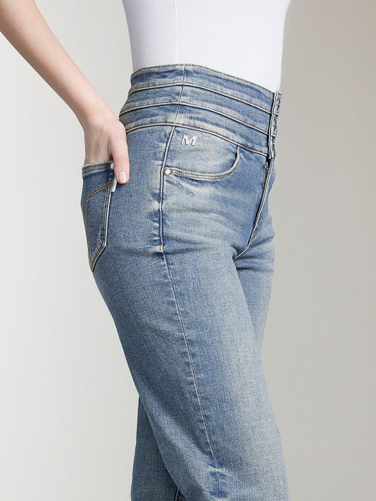 Miss Sixty HIGH WAISTED STRAIGHT-FIT JEANS LIGHT BLUE