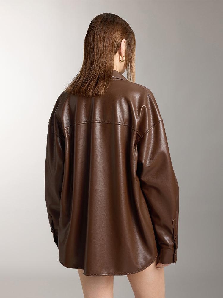 Miss Sixty LAPEL LOOSE FIT MID-LENGTH SHIRT SUMMER TAN