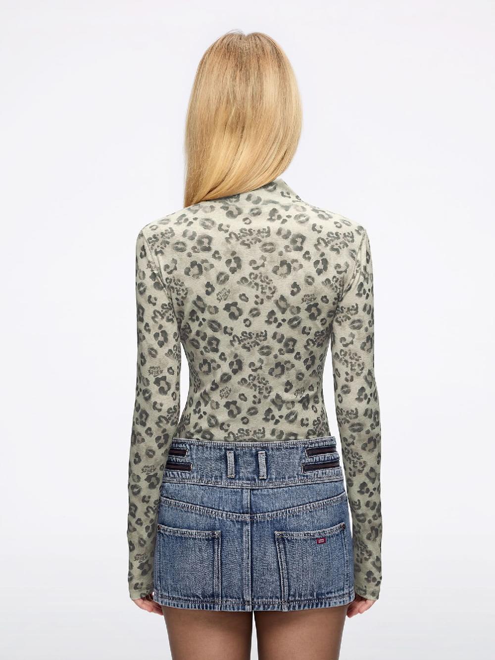 Miss Sixty LEOPARD PRINT T-SHIRT KHAKI LEOPARD PRINT