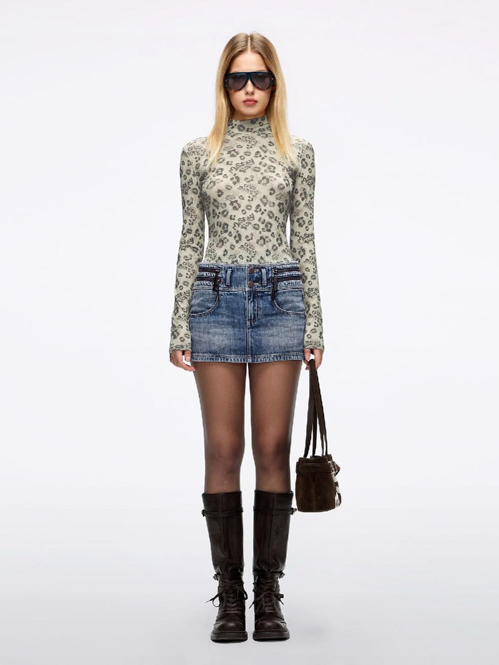 Miss Sixty LEOPARD PRINT T-SHIRT KHAKI LEOPARD PRINT