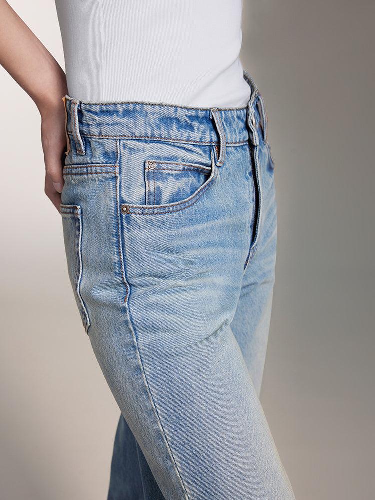 Miss Sixty LIGHT BLUE LOW-RISE STRAIGHT FIT JEANS LIGHT BLUE