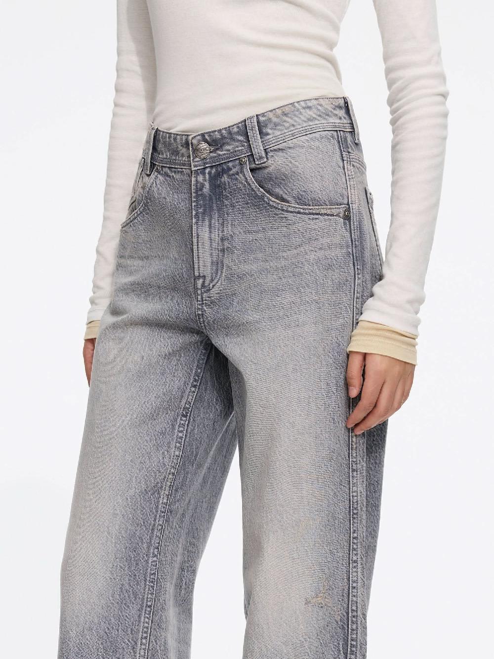 Miss Sixty LIGHT GRAY STRAIGHT-LEG JEANS LIGHT GREY