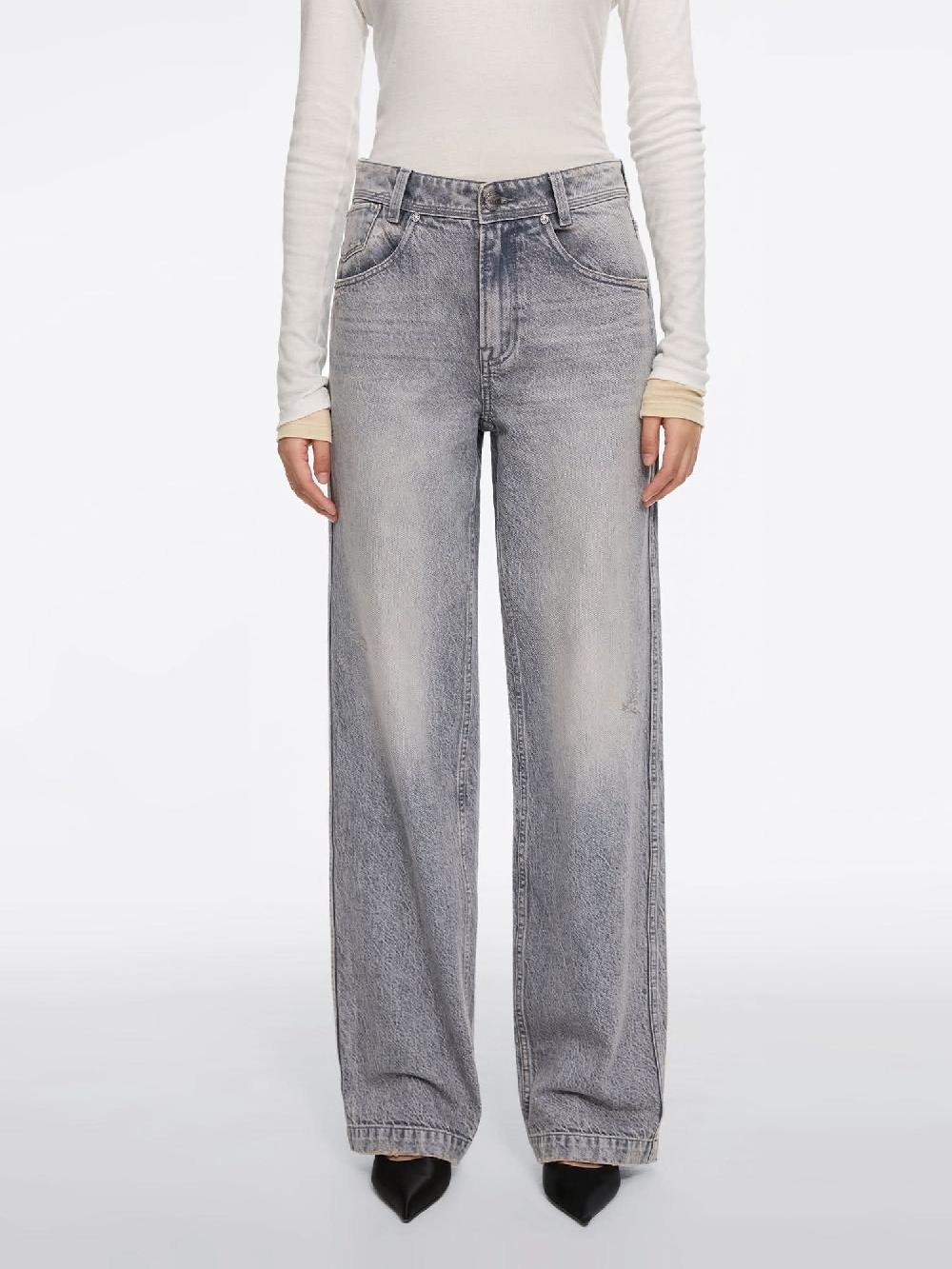 miss sixty LIGHT GRAY STRAIGHT-LEG JEANS LIGHT GREY