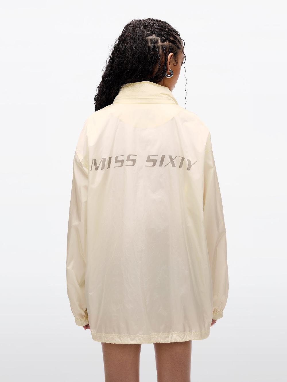 Miss Sixty LIGHTWEIGHT JACKET WITH PACKABLE HOOD WHITE