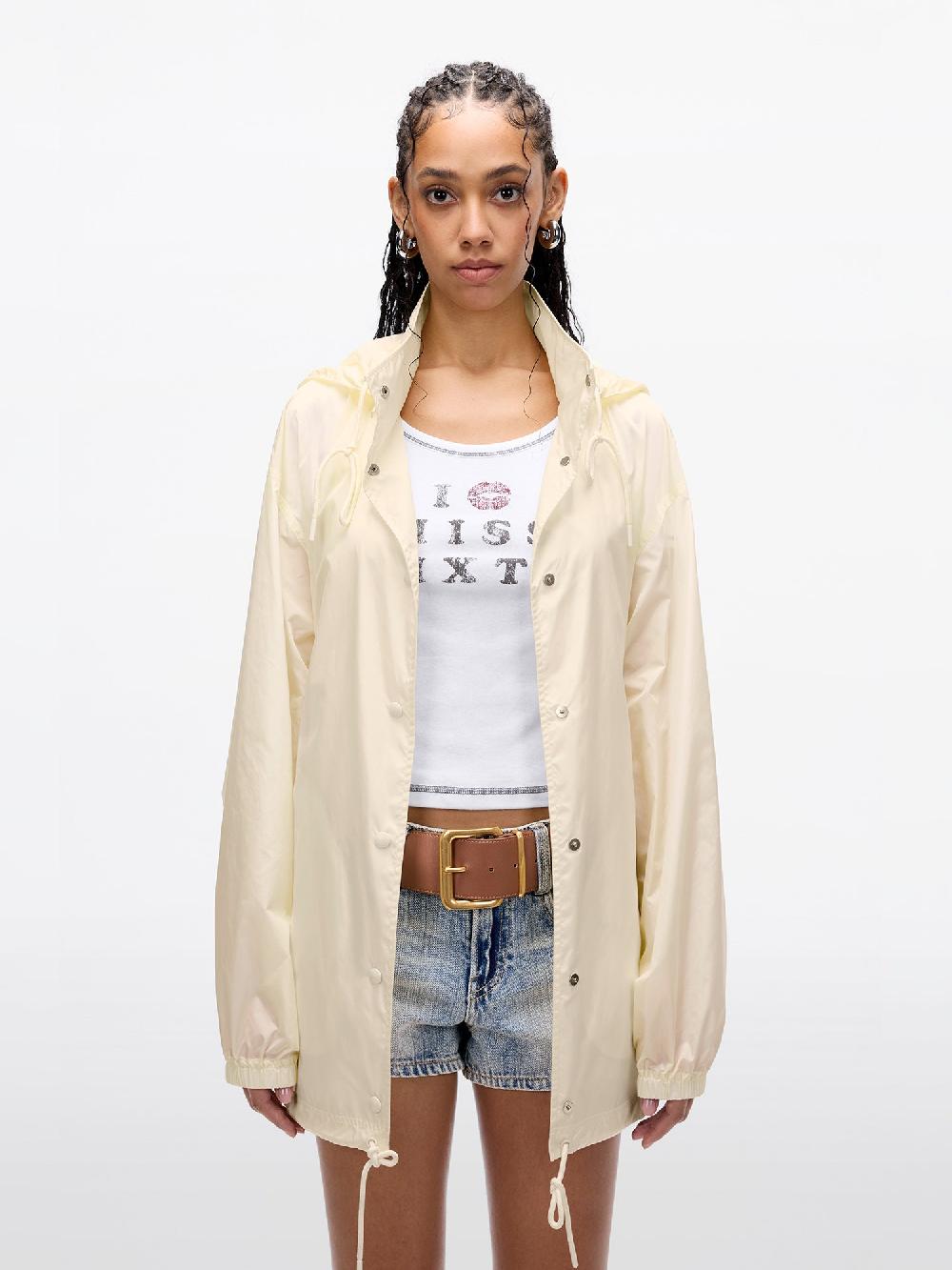 miss sixty LIGHTWEIGHT JACKET WITH PACKABLE HOOD WHITE